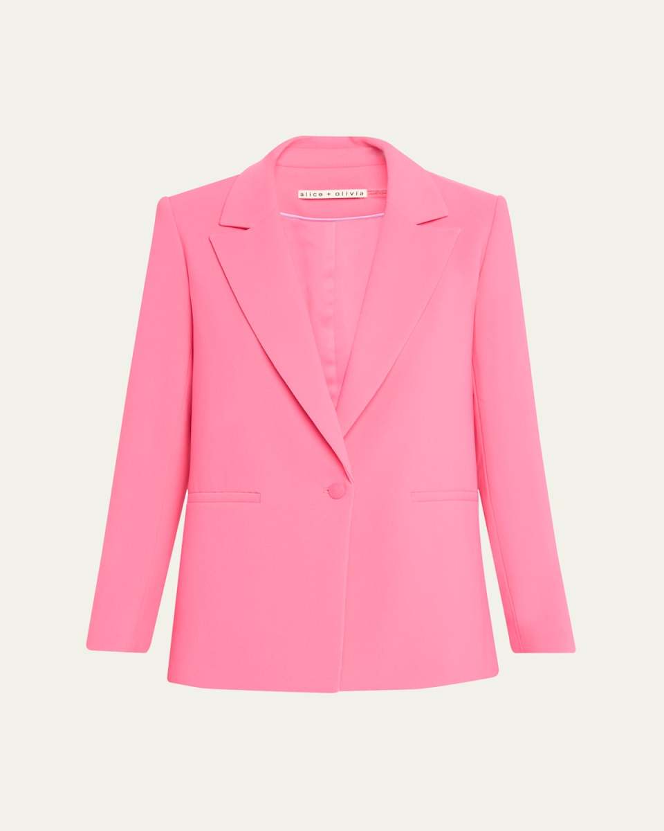 Denny Notch-Collar Boyfriend Blazer